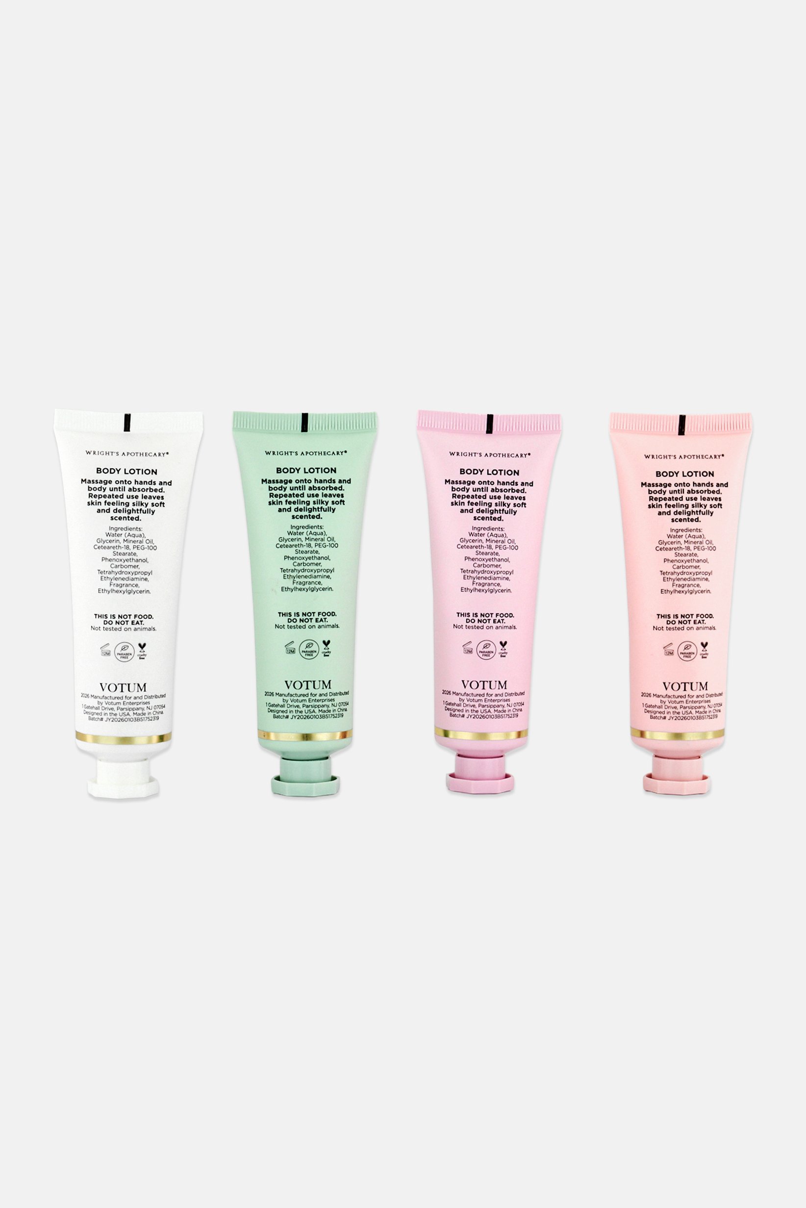 4 Pcs Body Lotion Gift Set, Multicolor