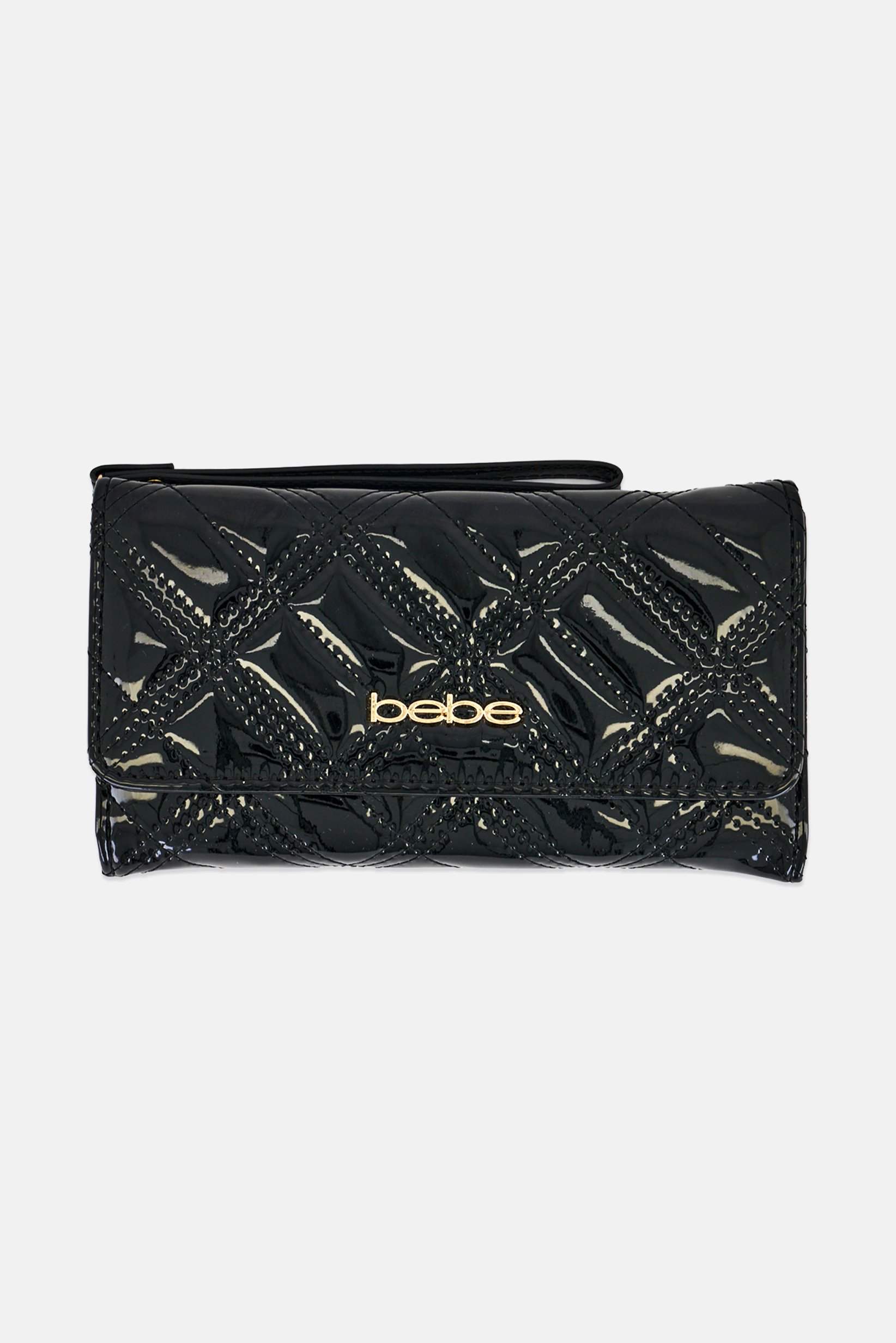 Women Brand Logo Wallet, Black