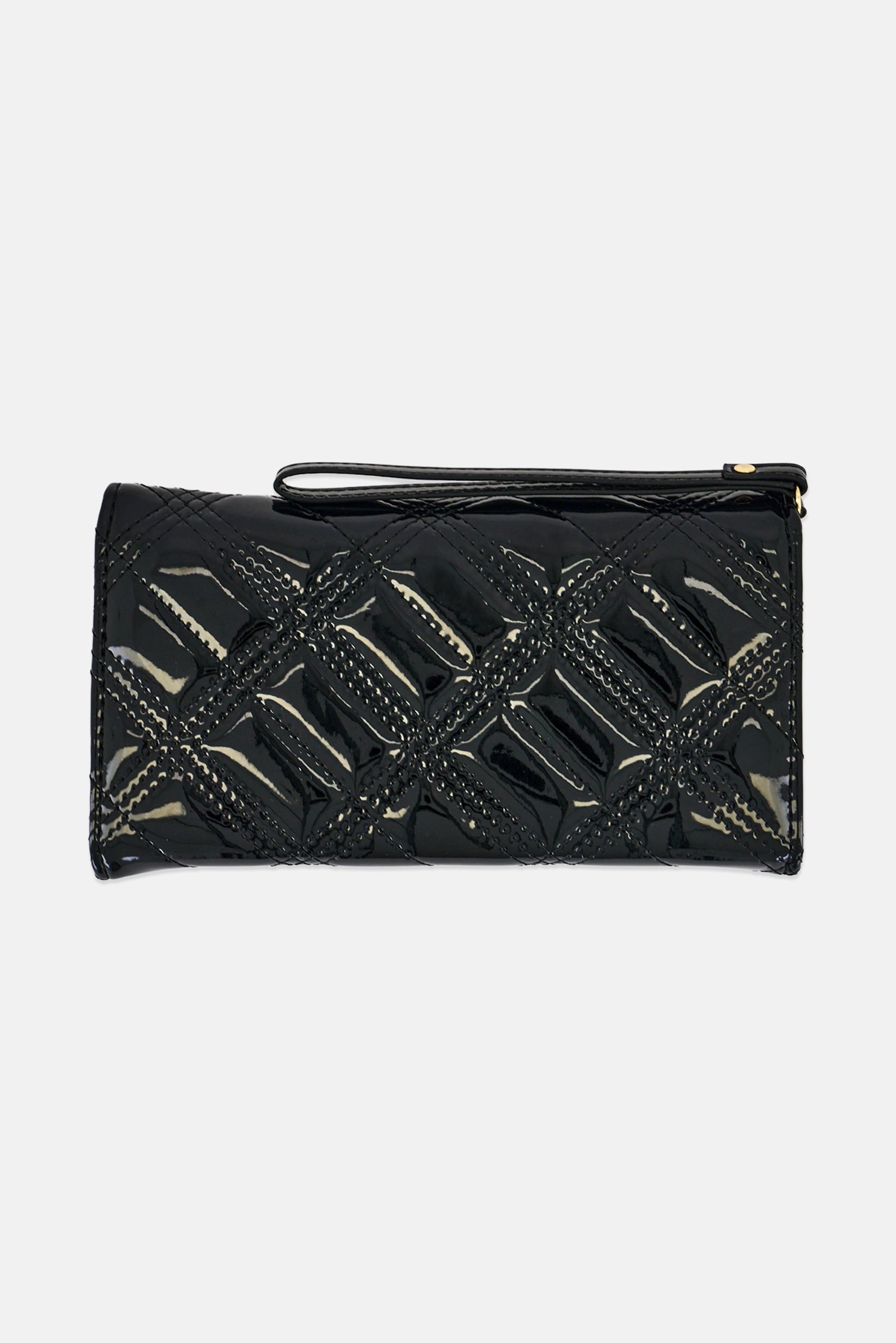 Women Brand Logo Wallet, Black