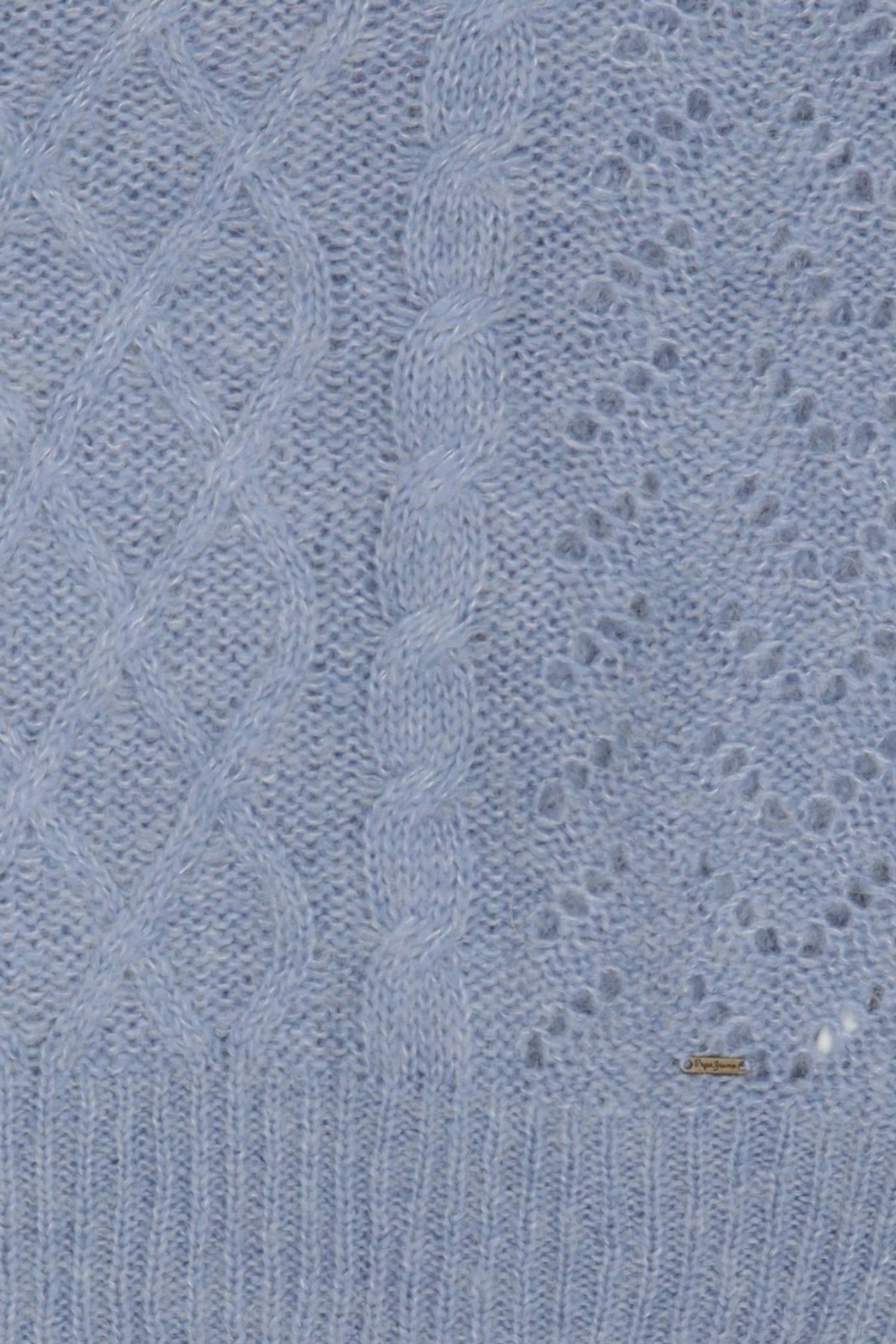 Women V-Neck Textured Long Sleeve Sweater, Light Blue