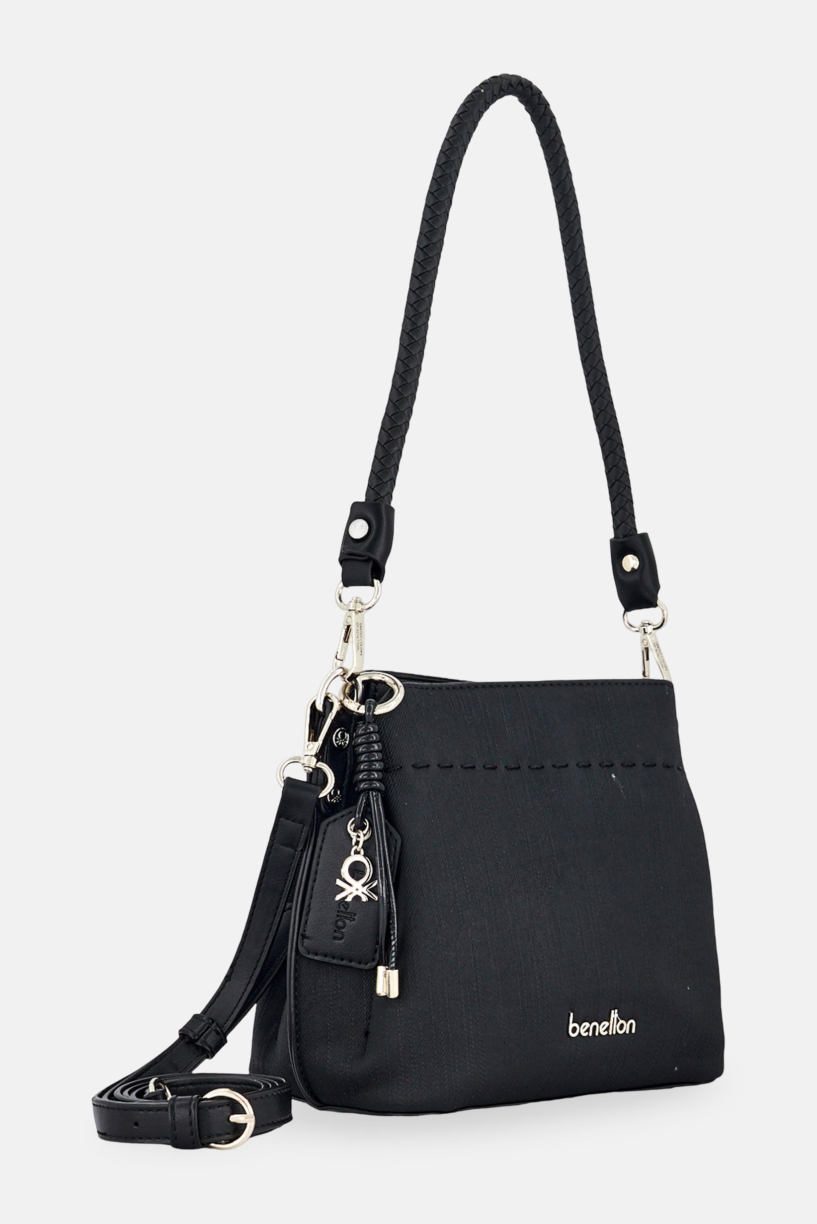 Women Brand Logo Cross Body Bag, Black