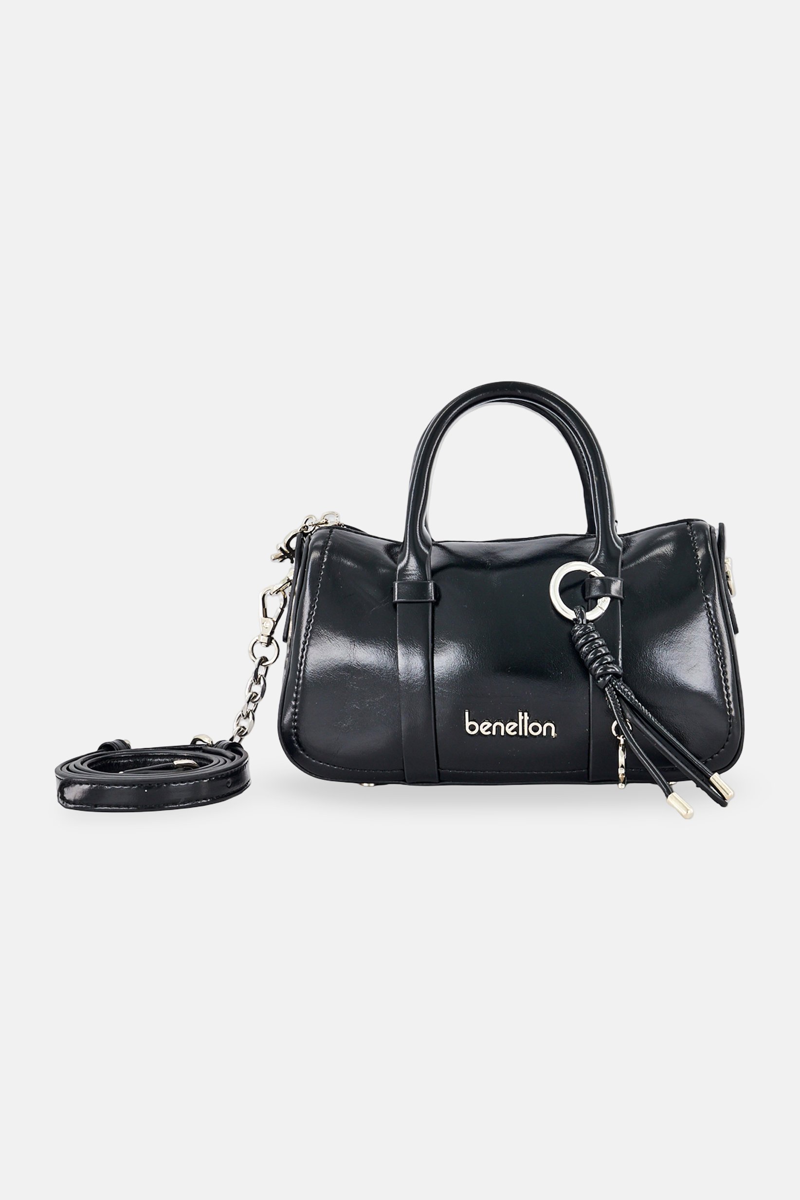Women Brand Logo Mini Handbag, Black