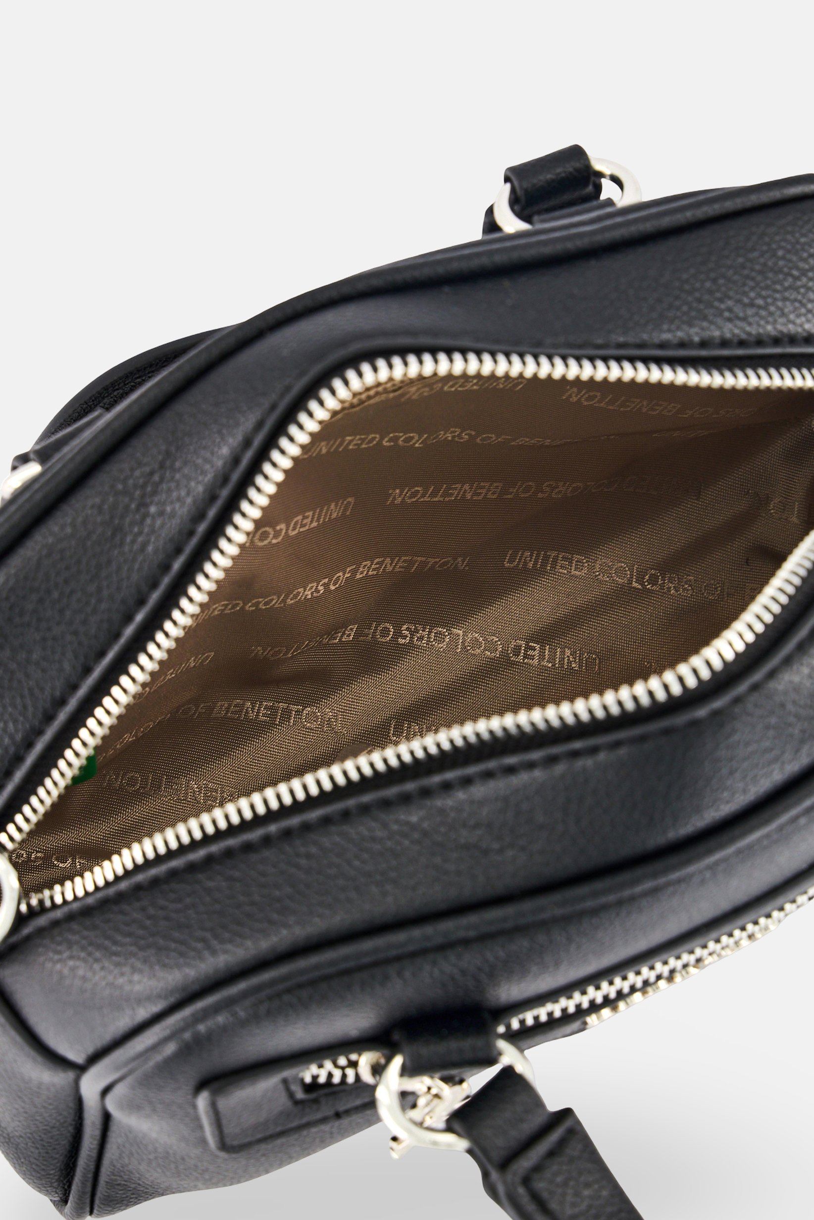 Women Brand Logo Handbag, Black
