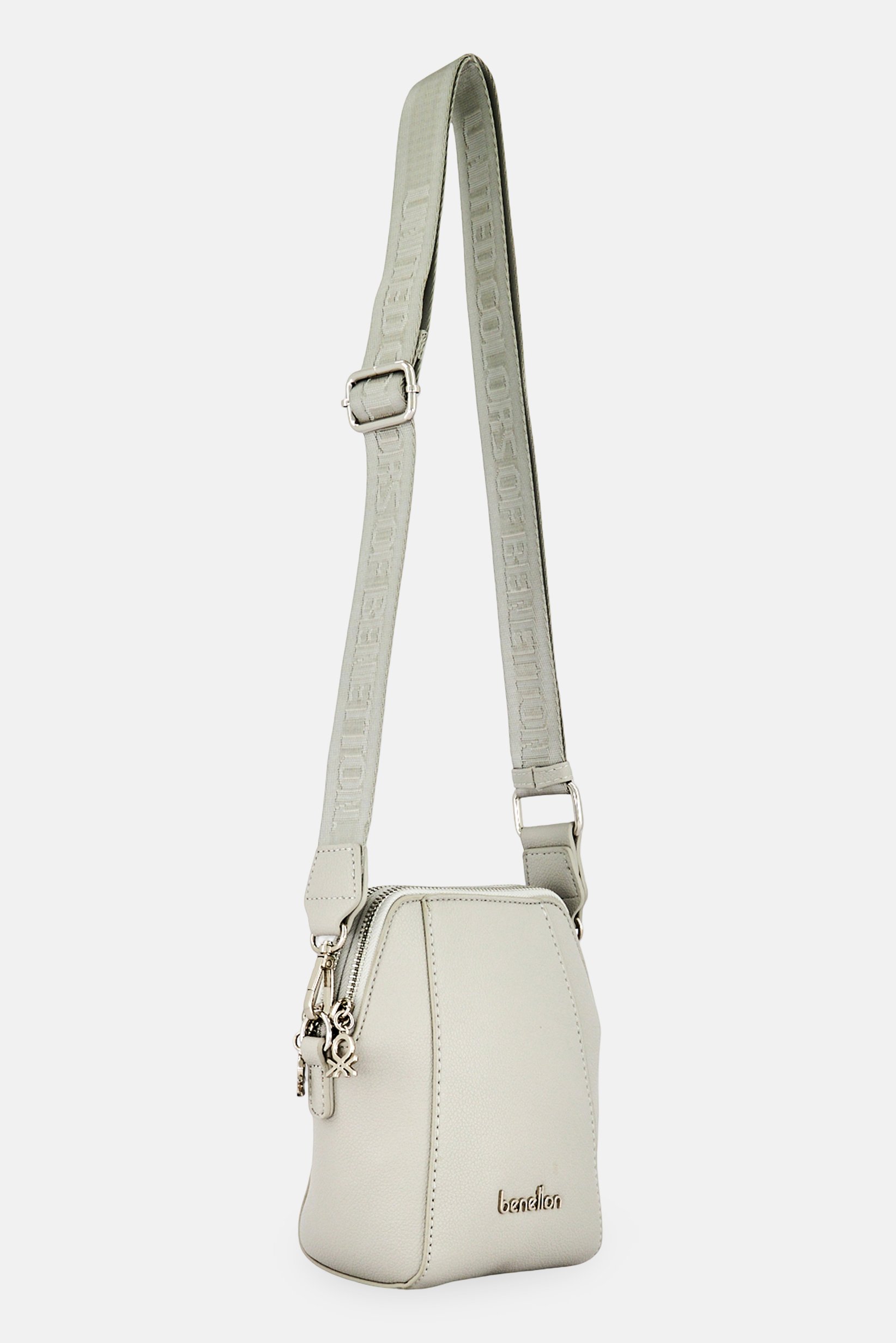 Women Brand Logo Cross Body Bag, Grey