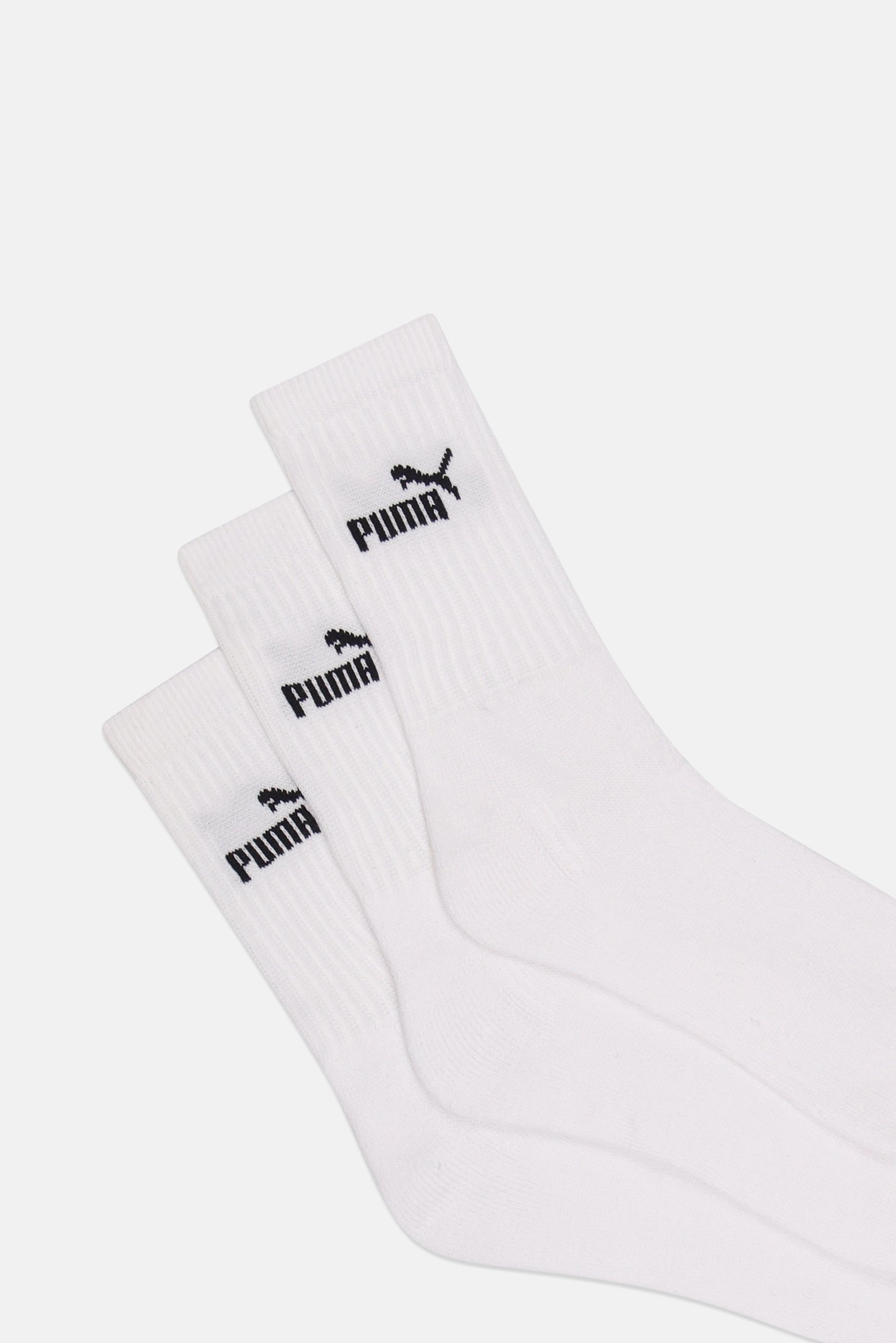 Men 6 Pairs Brand Logo High Socks, White