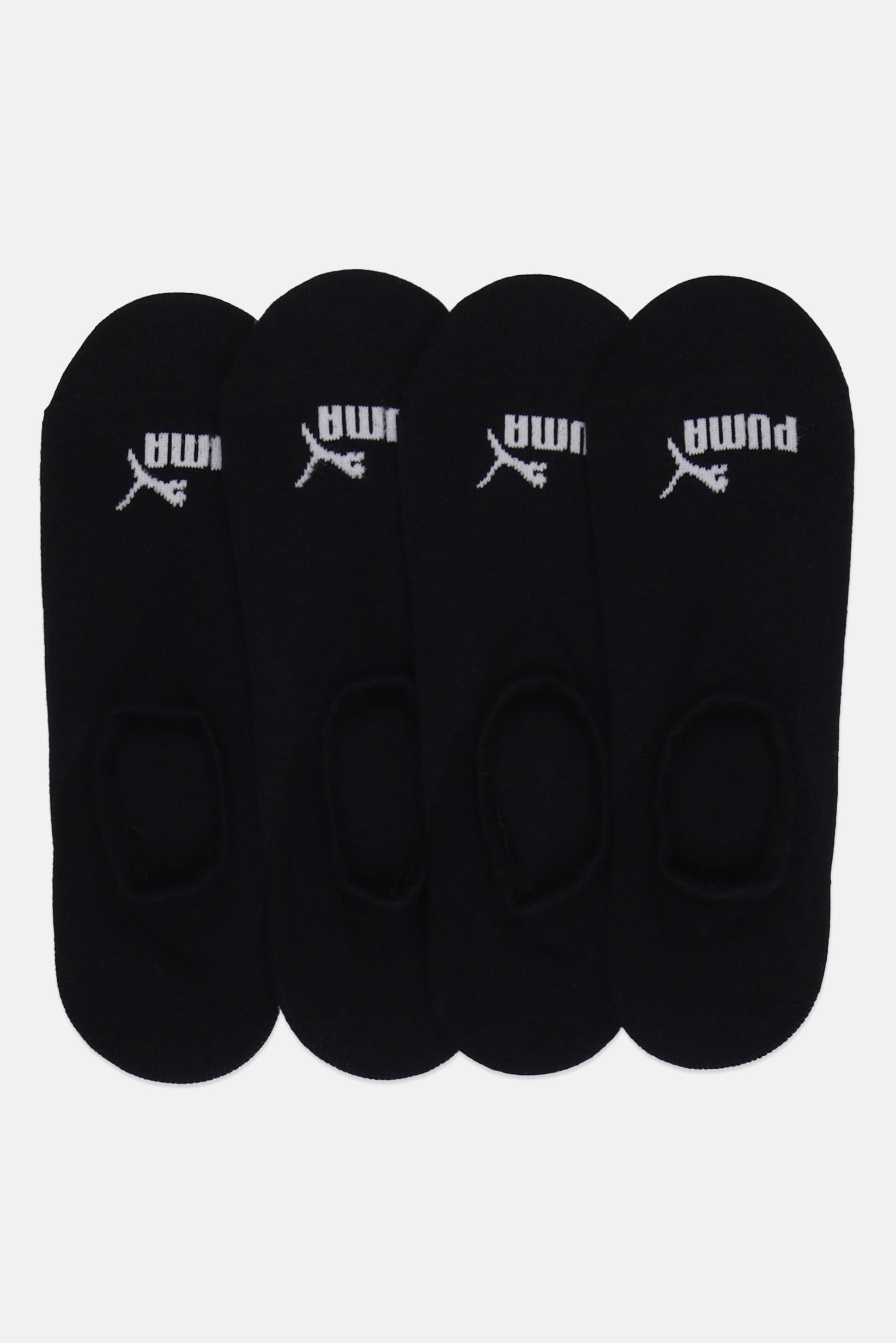 Men 4 Pairs Brand Logo High Cut Crew Socks, Black
