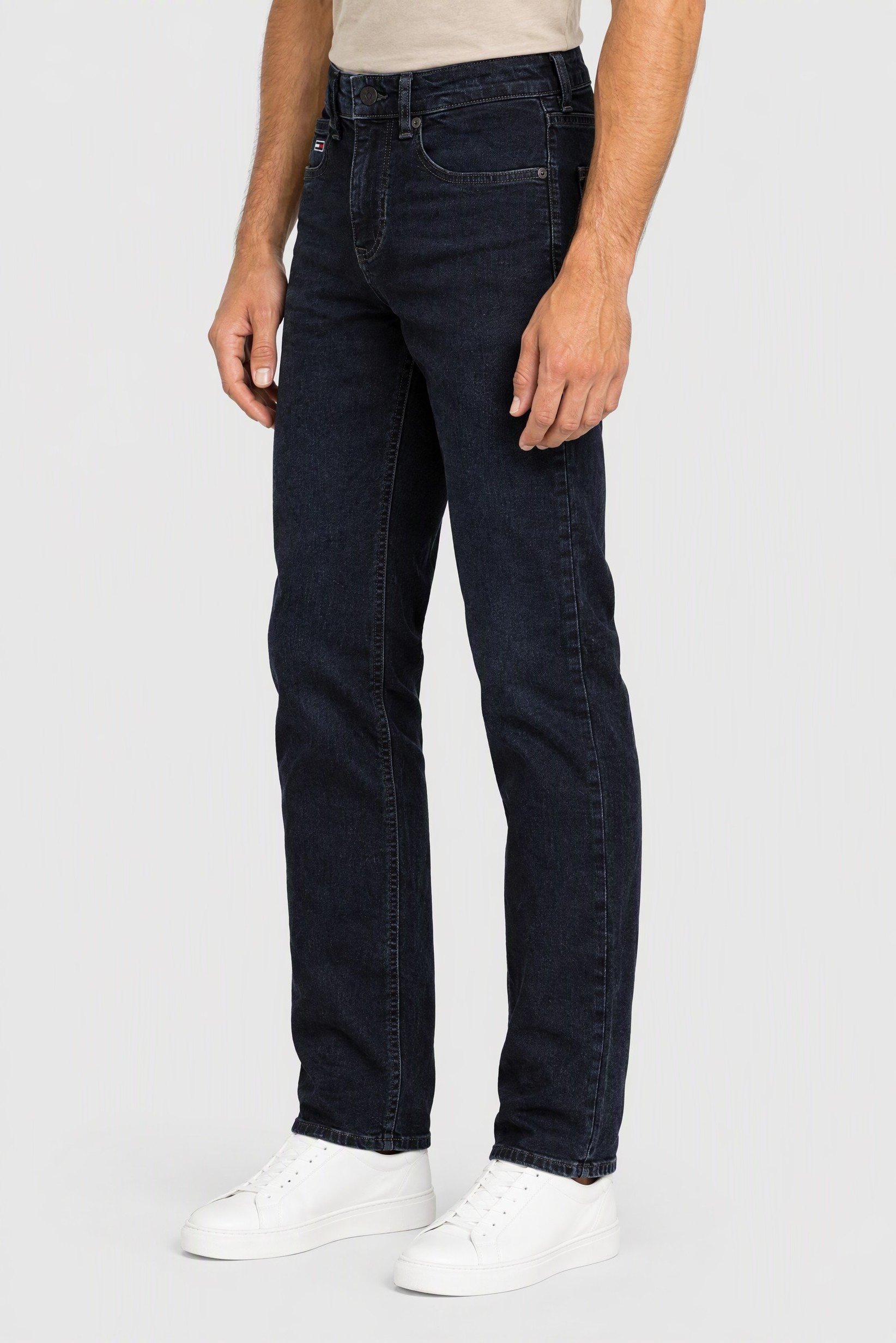 Tommy Hilfiger Jeans Men Slim Fit Embroidered Logo Stretchable Jeans, Navy