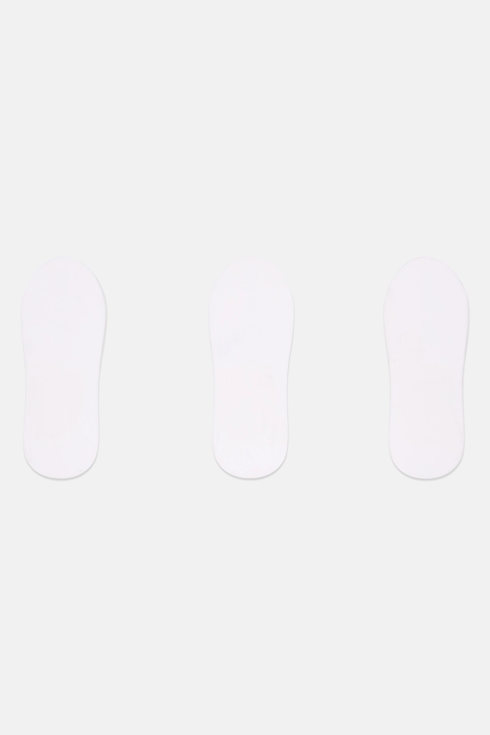 Men 3 Pairs Brand Logo Invisible Socks, White
