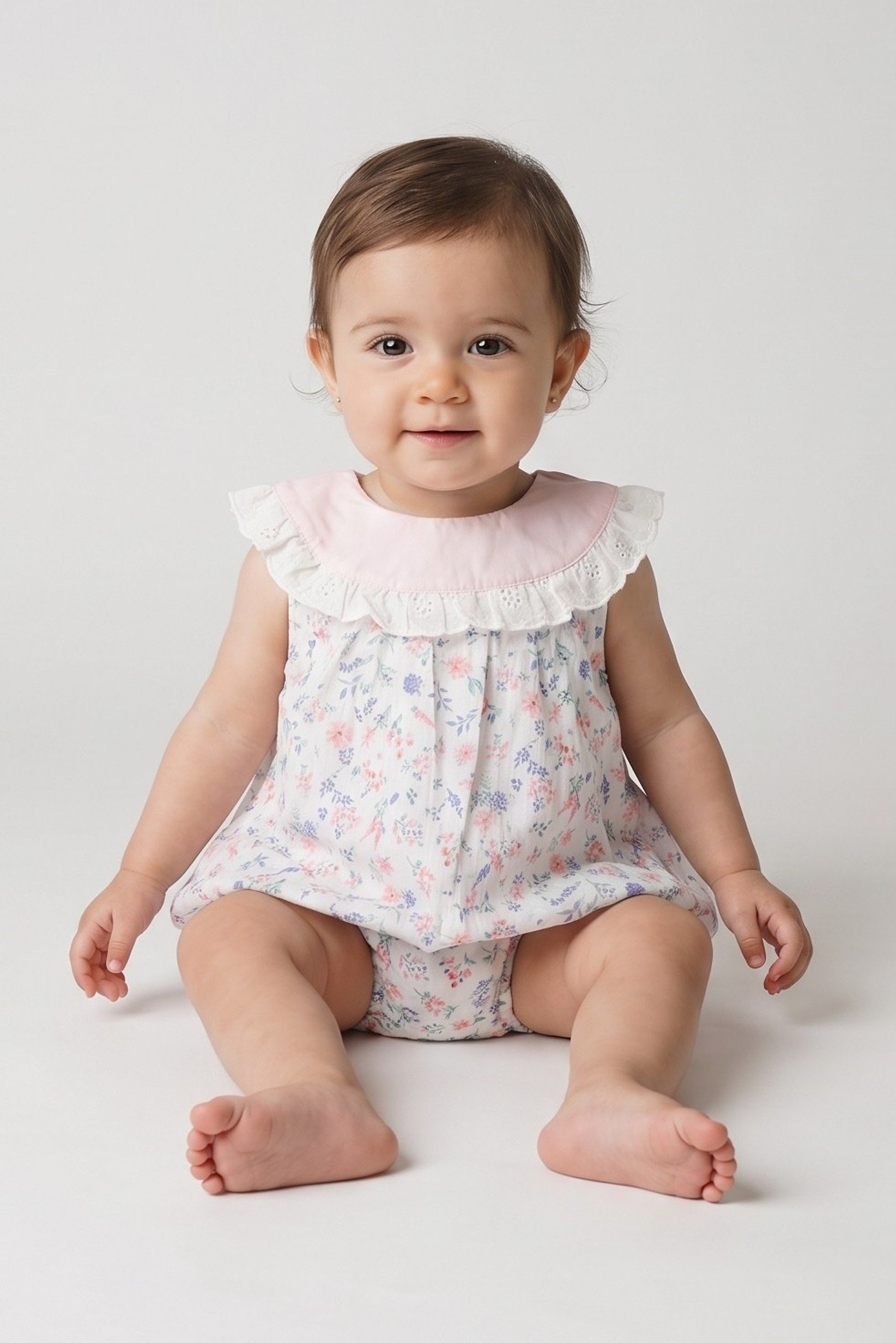 Toddlers Girl Floral Print Bodysuit, Multicolor