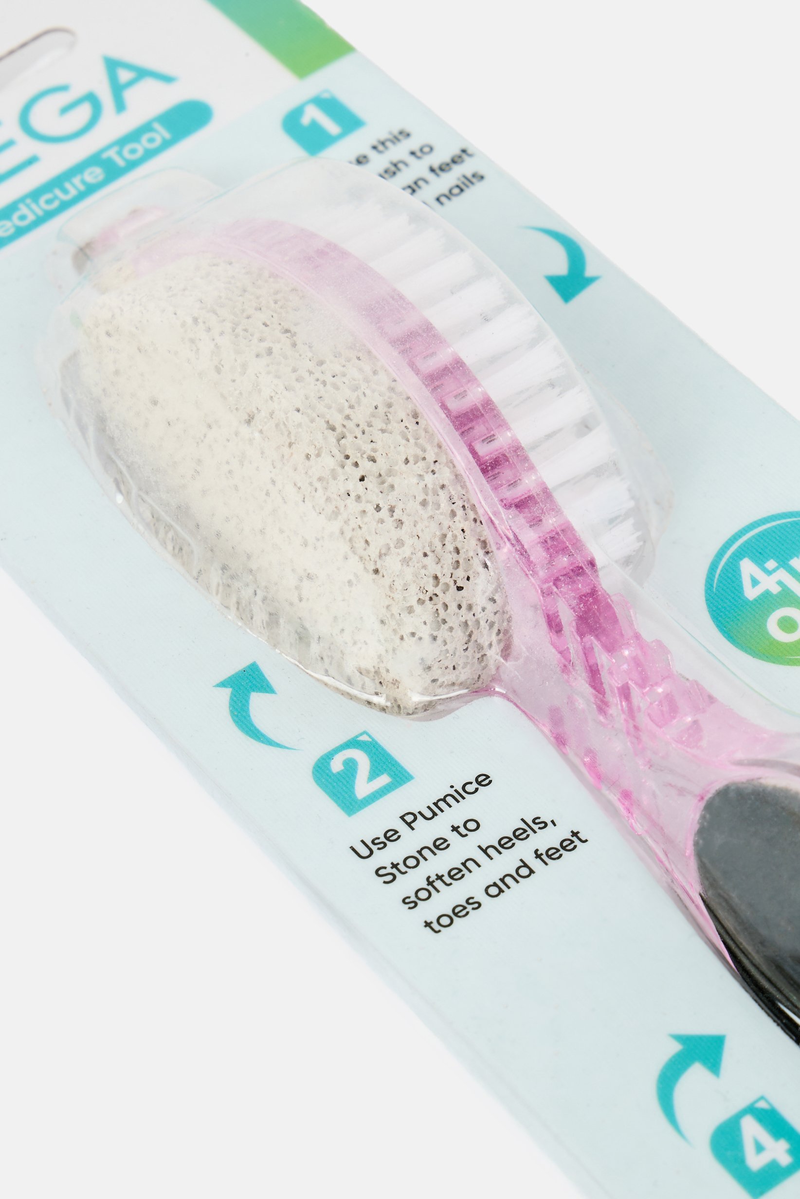 4 in 1 Foot Pedicure Brush Pumice Stone, Purple