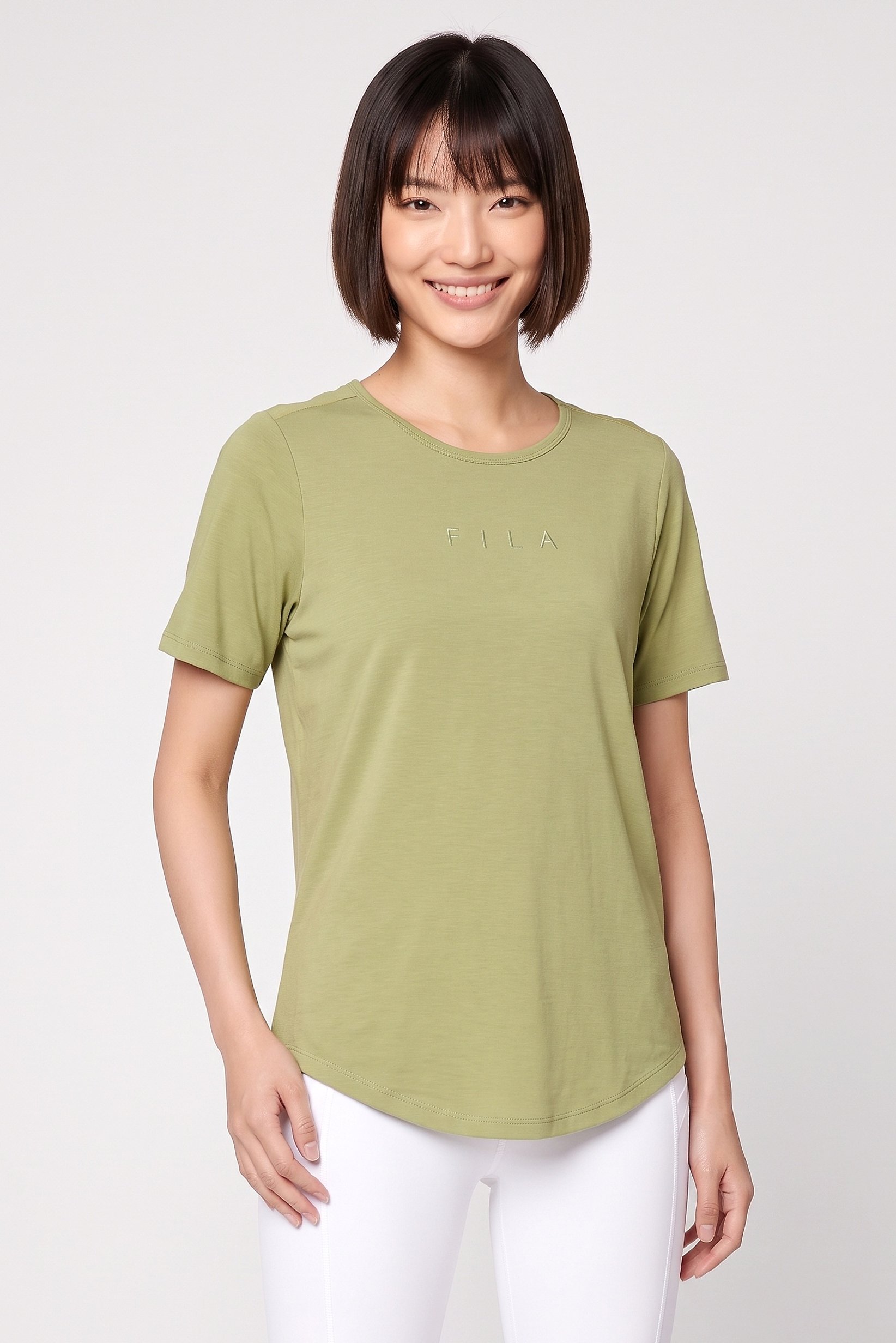 Women Comfort Fit Short Sleeve Outdoor T-Shirt, Sage Green