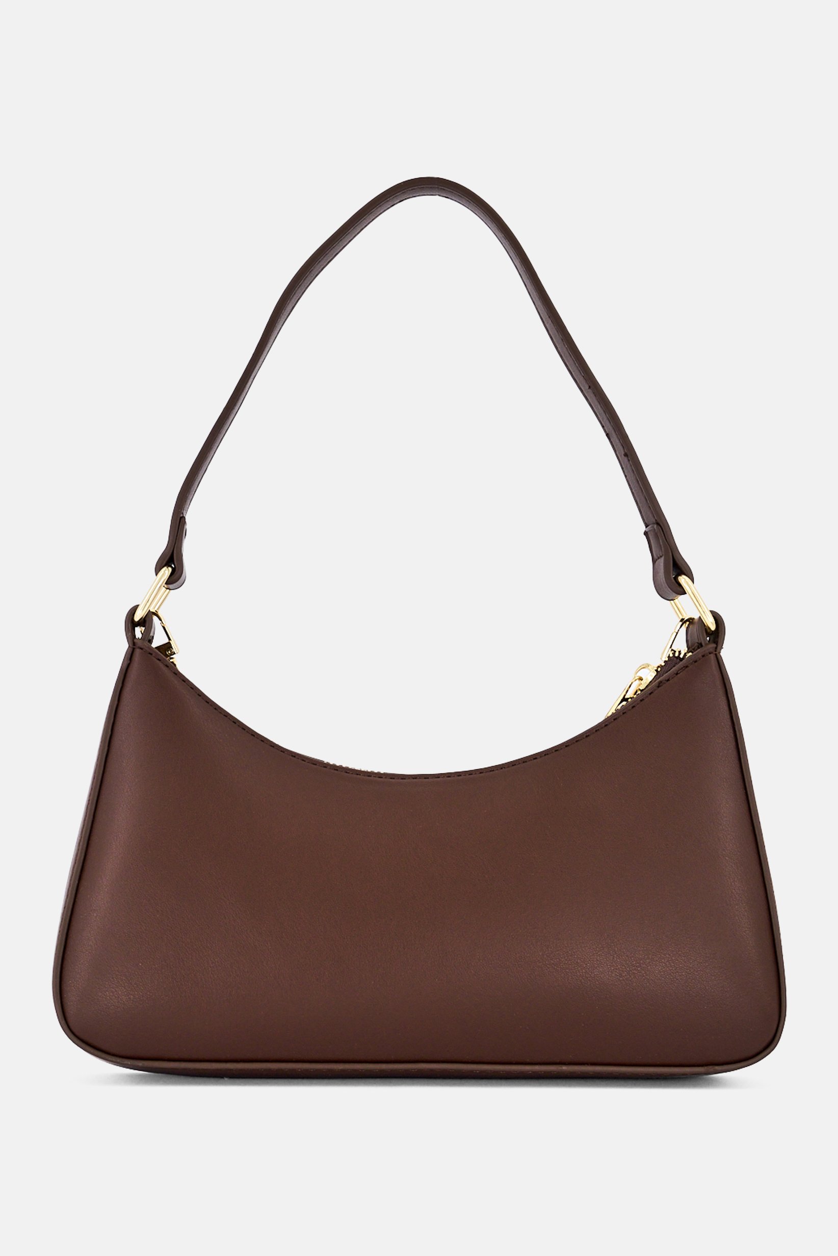 Women Brand Logo Shoulder Bag, Brown