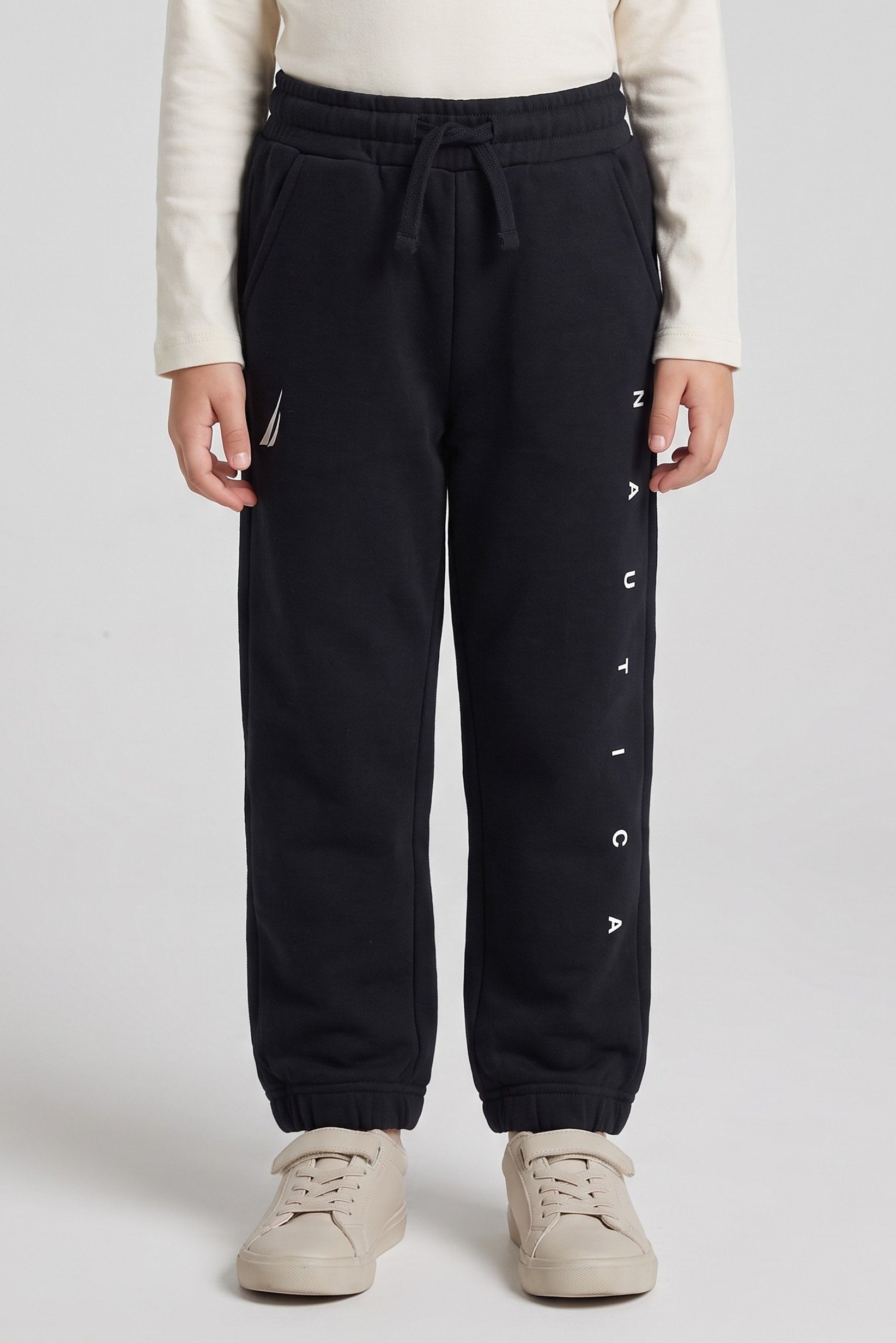 Toddlers Girl Brand Logo Sweatpants, Navy