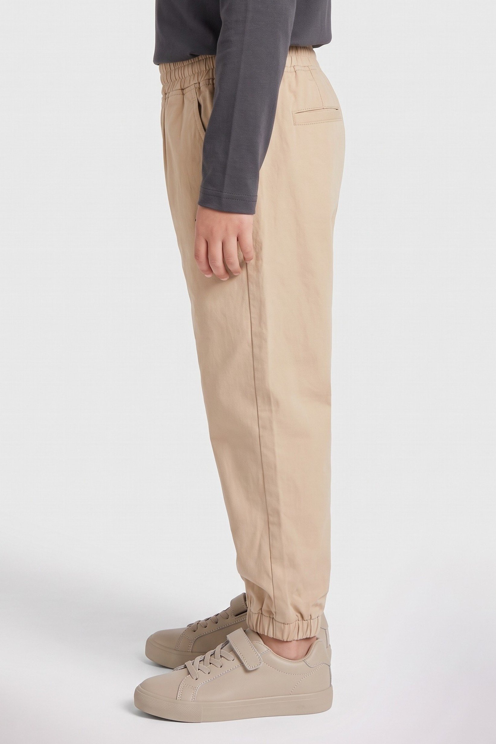 Kids Boy Regular Fit Plain Chino Pants, Khaki