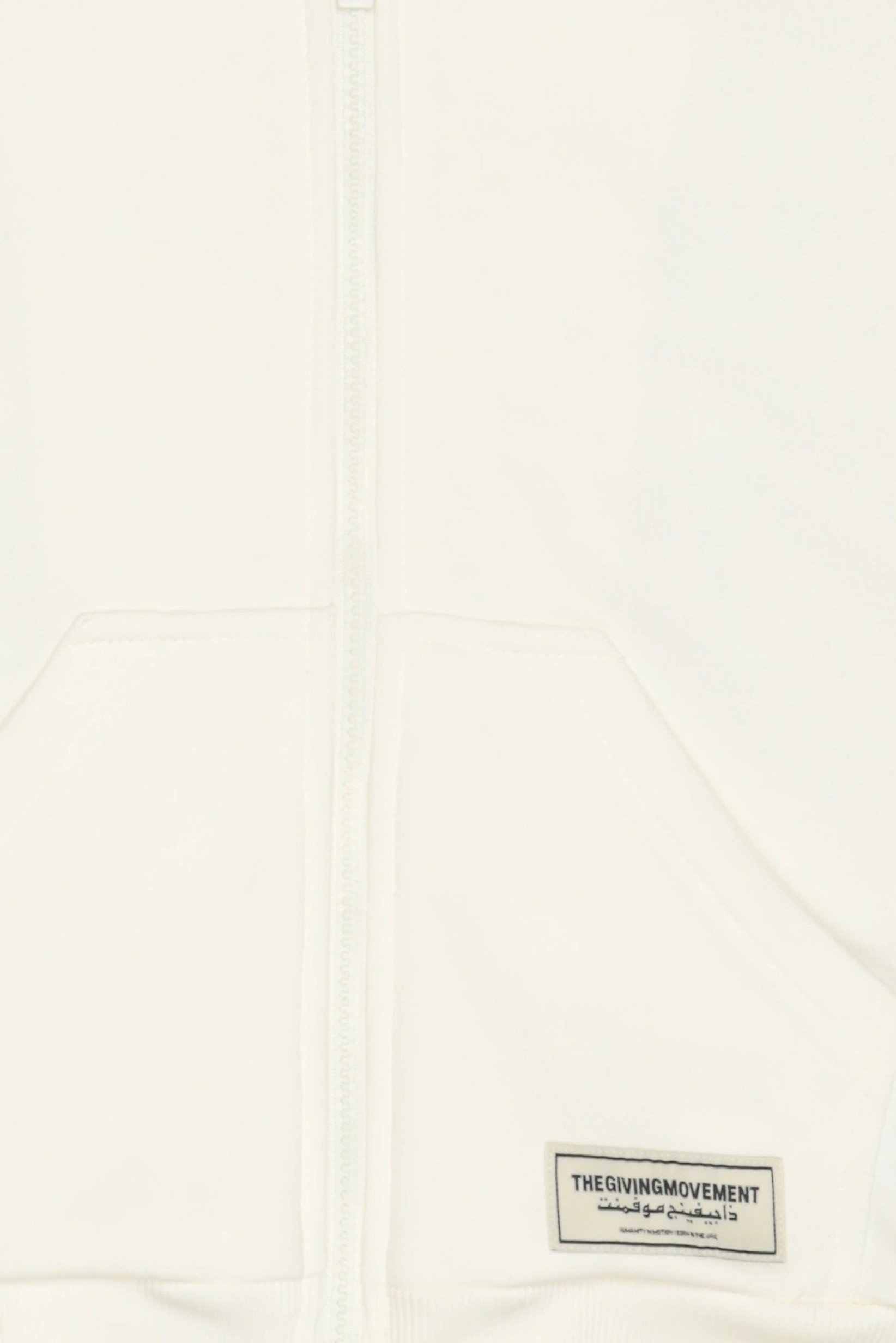 Kids Boy Brand Logo Full Zip Hoodie, Ivory