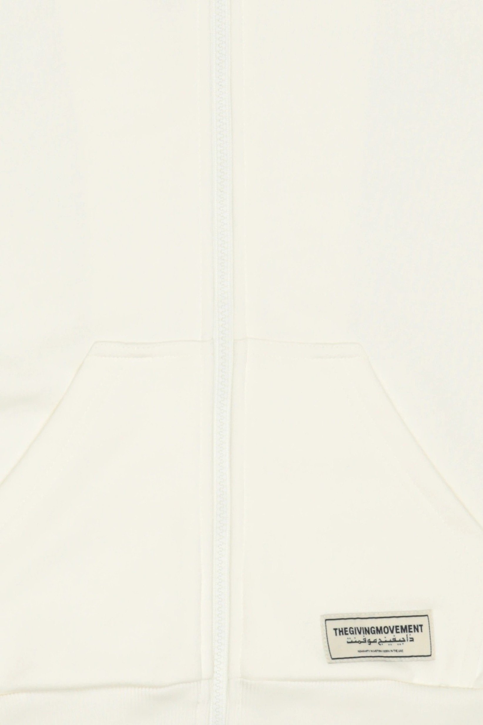 Kids Boy Brand Logo Long Sleeve Full Zip Hoodie, Ivory