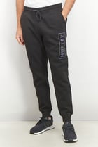 Men Relaxed Fit Training Fleece Jogger, Black