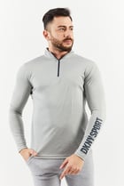 Buy DKNY DKNY Sport Men Mock Neck Brand Logo Print Long Sleeves Half ...