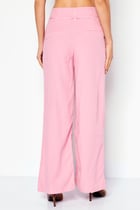 Buy Promod Women Wide Leg Plain Tapered Pants, Pink Online | Brands For ...