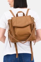 Buy Moda Luxe Women Textured Backpack 24 L x 27 H x 4 W cm, Brown ...