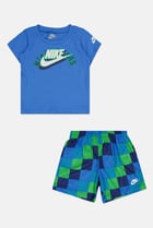 Toddlers Boy 2 Pcs Sportswear Fit Top And Short Set, Blue