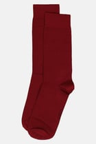 Men 1 Pair Solid Crew Sock, Maroon