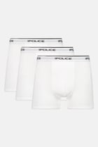 Men 3 Pieces Brand Logo Boxer Shorts, White