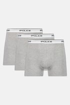 Men 3 Pcs Brand Logo Boxer Shorts, Grey