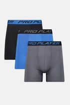 Buy Pro Player Men 3 Pieces Brand Logo Boxer Briefs, Multicolor Online ...