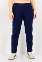 Women Regular Fit Solid Sweatpants, Navy