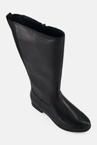 Women Wicoenitall Side Zipper Knee-Length Boots, Black