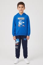 Kids Boy 2 Pcs Graphic Print Long Sleeve Hoodie And Jogger Set, Multicolor