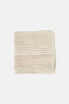 4 Pieces Textured Face Towel Set, Beige