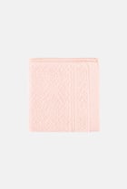 4 Pieces Textured Face Towel Set, Light Pink