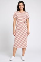 Women Stripe Midi Dress, Multicolor