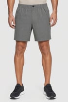 Men regular Fit Micro Stripe Outdoor Shorts, Heather Grey