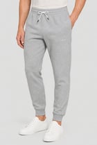 Men Regular Fit Embroidered Logo Sweatpants, Heather Grey