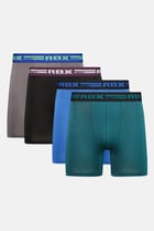 Men 4 Pieces Brand Logo Boxer Briefs, Multicolor