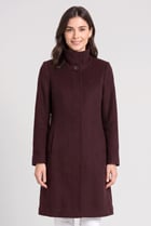 Women Textured Trench Coat, Maroon