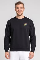 Men Relaxed Fit Long Sleeve Outdoor Sweatshirts, Black