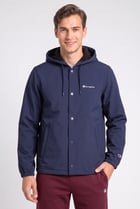 Men Sportswear Fit Outdoor Soft Shell Jacket, Navy Blue
