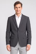 Men Slim Fit Solid Casual Blazer, Grey