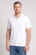 Men Regular Fit Short Sleeve Solid Polo Shirt, White