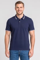 Men Regular Fit Short Sleeve Solid Polo Shirt, Navy