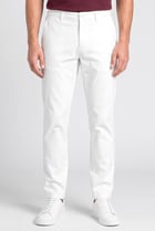 Men Straight Fit Solid Chino Pants, White