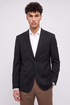 Men Slim Fit Long Sleeve Plain Casual Blazer Jacket, Black