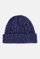 Men Knitted Beanie Hat, Navy