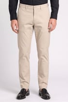 Men Straight Fit Solid Chino Pants, Beige