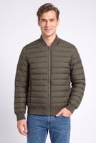 Men Quilted Puffer Jacket, Dark Olive