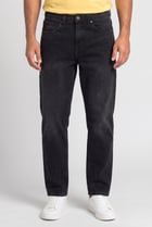 Men Loose Fit Plain Non-Stretchable Jeans, Black